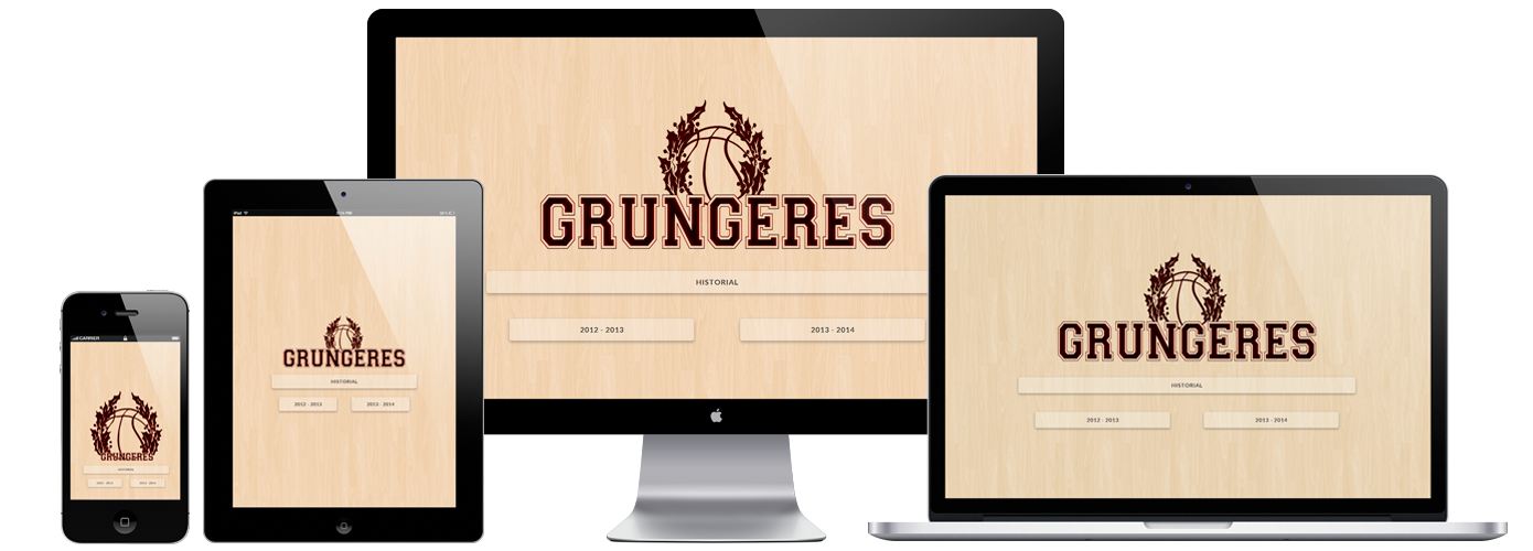 Previsualización del diseño web hecho para Grungeres Previsualización del diseño web responsivo hecho para Grungeres
